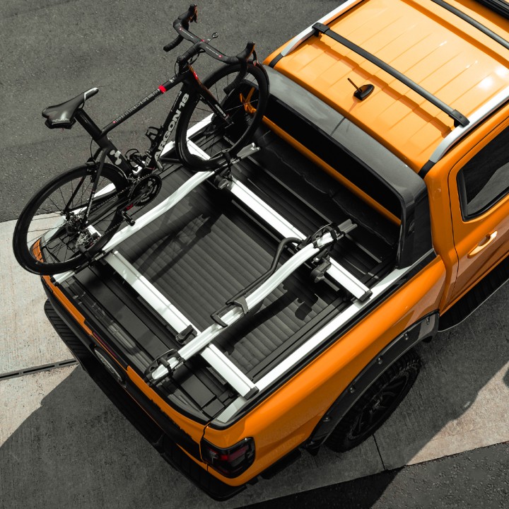 Roof Cross Bars, ProTop Roll Top - Aero Wing, Color Silver, Ford Ranger Platinum / Tremor / Wildtrak / Wildtrak X / XL / XLT Double Cab 2023 - Present - EDK.ro