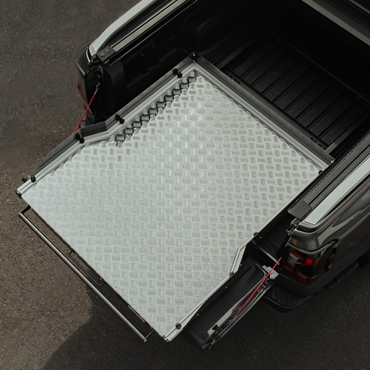 Sliding Bed Tray, ProTop Full-Width - Alloy, Ford Ranger Double Cab 2023 - Present - EDK.ro