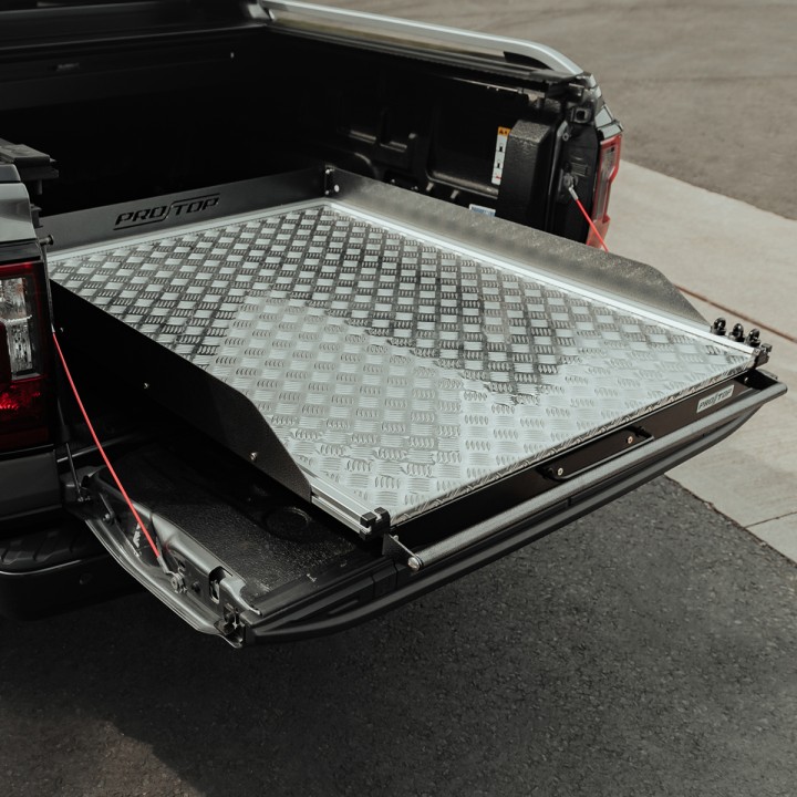 Sliding Bed Tray, ProTop Standard - Alloy, Ford Ranger Platinum / Tremor / Wildtrak / Wildtrak X / XL / XLT Double Cab 2023 - Present - EDK.ro