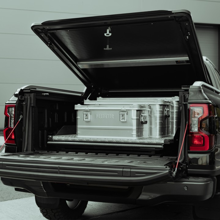Sliding Bed Tray, ProTop Standard - Alloy, Ford Ranger Platinum / Tremor / Wildtrak / Wildtrak X / XL / XLT Double Cab 2023 - Present - EDK.ro