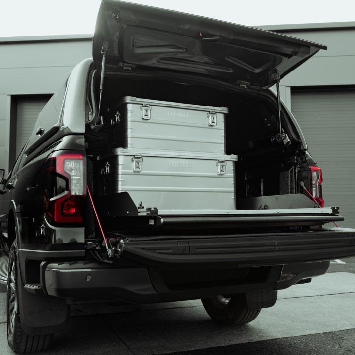 Sliding Bed Tray, ProTop Standard - Rhino Deck, Ford Ranger Platinum / Tremor / Wildtrak / Wildtrak X / XL / XLT Double Cab 2023 - Present - EDK.ro