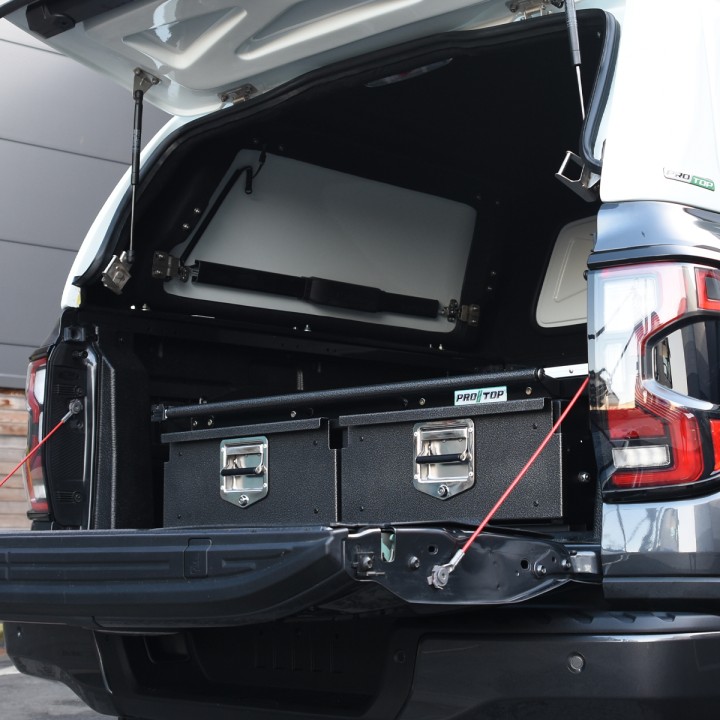 Sliding Tray, ProTop Twin Drawer System with - Load Bed System, Ford Ranger Raptor 2023 - Present - EDK.ro