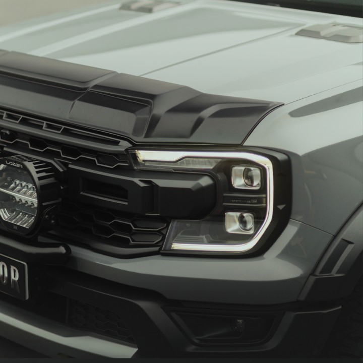 Headlight Covers, Predator, Color Matt or Gloss Black, Ford Ranger Raptor 2023 - Present - EDK.ro