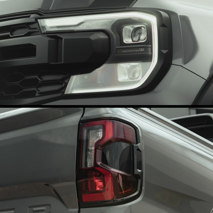 Light Garnish Trims, Predator Full Set in, Color Gloss or Matt Black, Ford Ranger Raptor 2023 - Present - EDK.ro