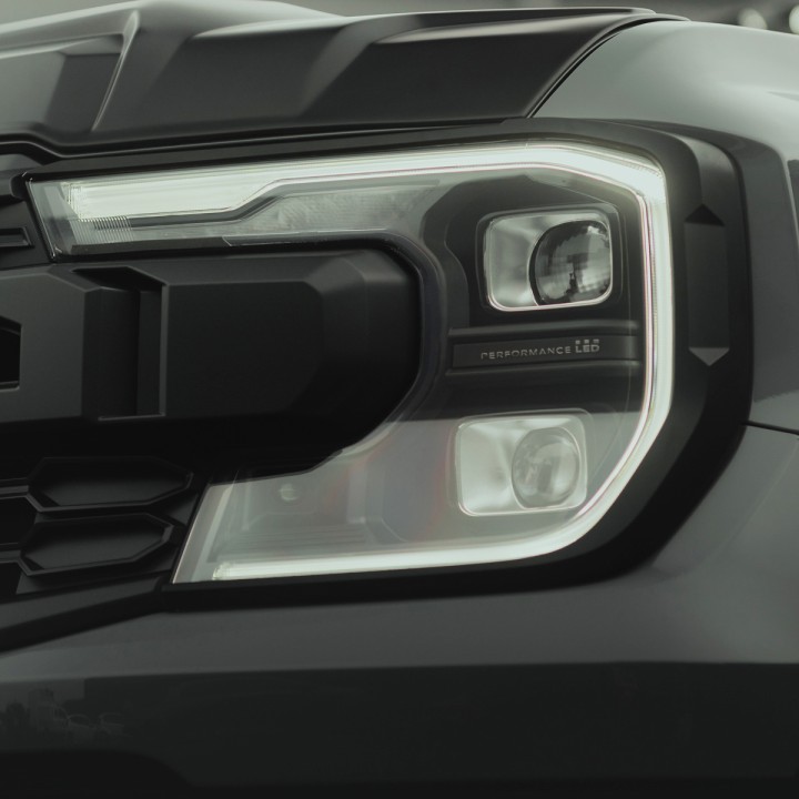 Light Garnish Trims, Predator Full Set in, Color Gloss or Matt Black, Ford Ranger Raptor 2023 - Present - EDK.ro