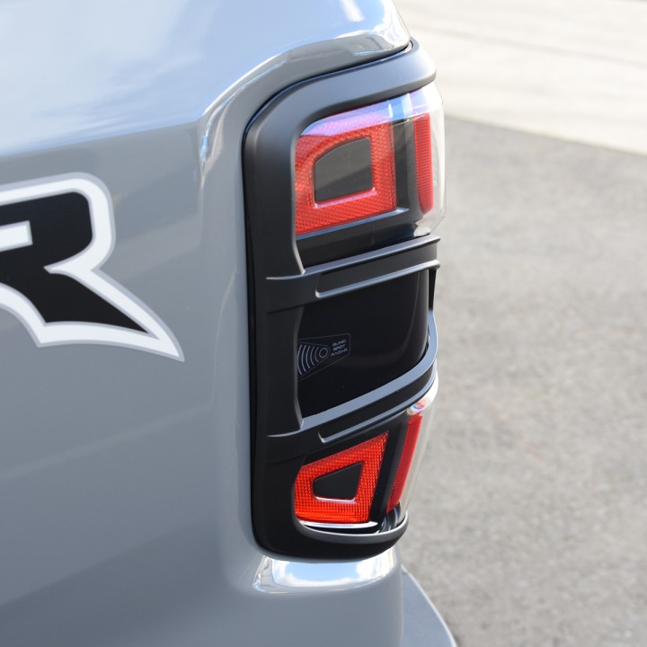 Rear Light Covers, Predator, Color Matt or Gloss Black, Ford Ranger Raptor 2023 - Present - EDK.ro