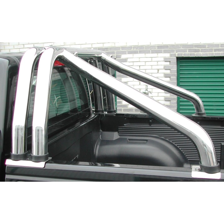 Stainless Steel Rollbar, Trux Double Hoop, Silver Color, Great Wall Steed Double Cab 2012 - 2016 - EDK.ro