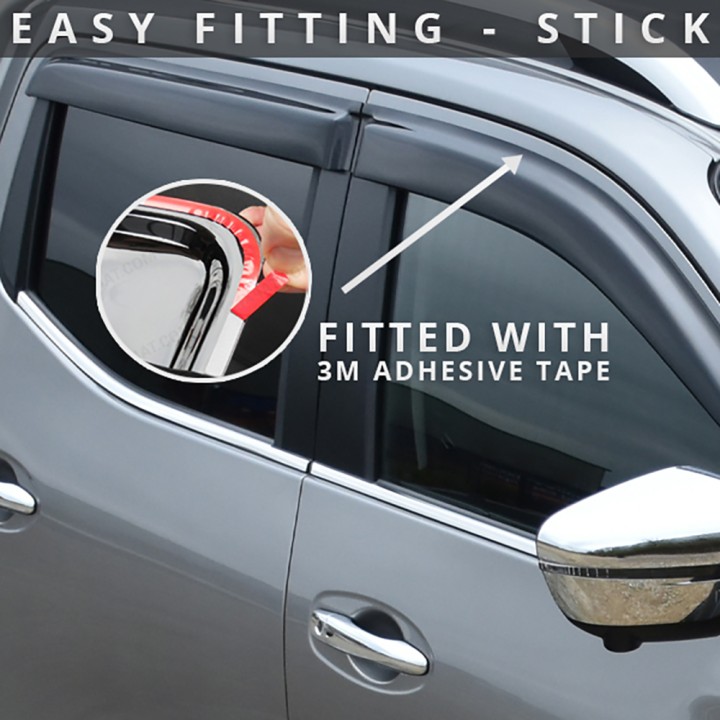 Front Wind Deflectors Pair, Trux 3dr, Color Dark Smoke, Hyundai Accent 2006 - 2010 - EDK.ro