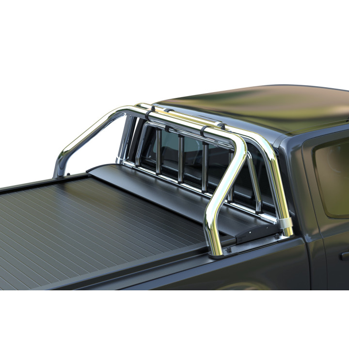 Stainless Steel Rollbar, Tessera 4x4 Two Leg with Protection, Silver Color - EDK.ro