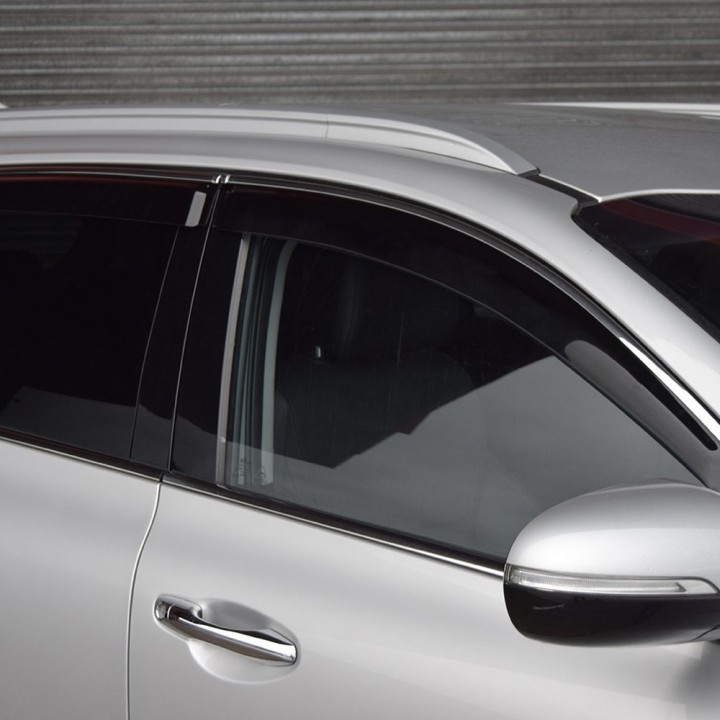 Set 4 Paravânturi, Trux Crom Strip, Culoare Fumuriu Închis, Hyundai Tucson 2015 - 2020 - EDK.ro