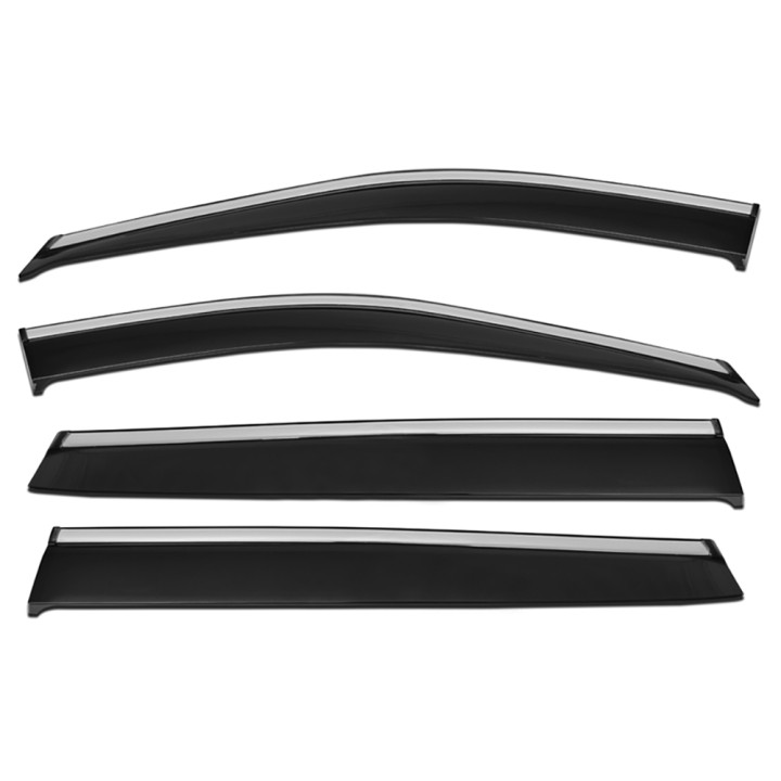 Set 4 Paravânturi, Trux Crom Strip, Culoare Fumuriu Închis, Hyundai Tucson 2015 - 2020 - EDK.ro
