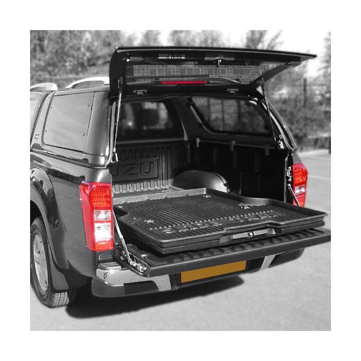 Sliding Bed Tray, Trux Steel with Plastic Top, Isuzu D-Max Double Cab / Extra Cab 2012 - Present - EDK.ro
