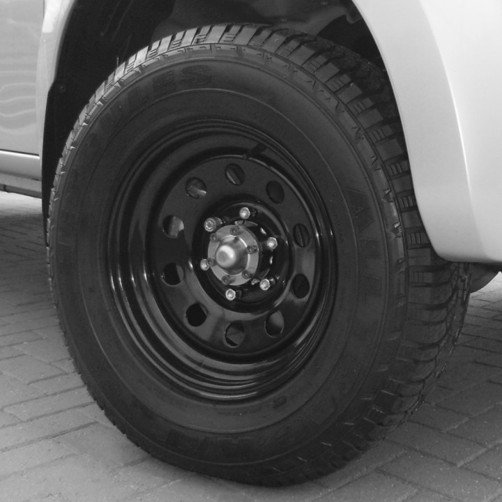 Steel Wheel, Trux Modular Steel Wheel, 16x7.0, ET 0, 6x139, Black - EDK.ro