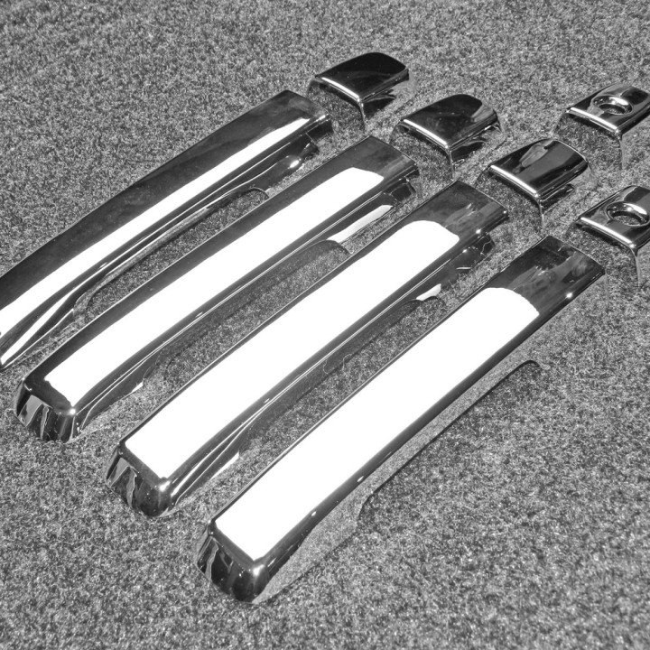 Door Handle Covers, Trux (Full Set), Color Chrome, Isuzu D-Max Double Cab 2012 - 2020 - EDK.ro