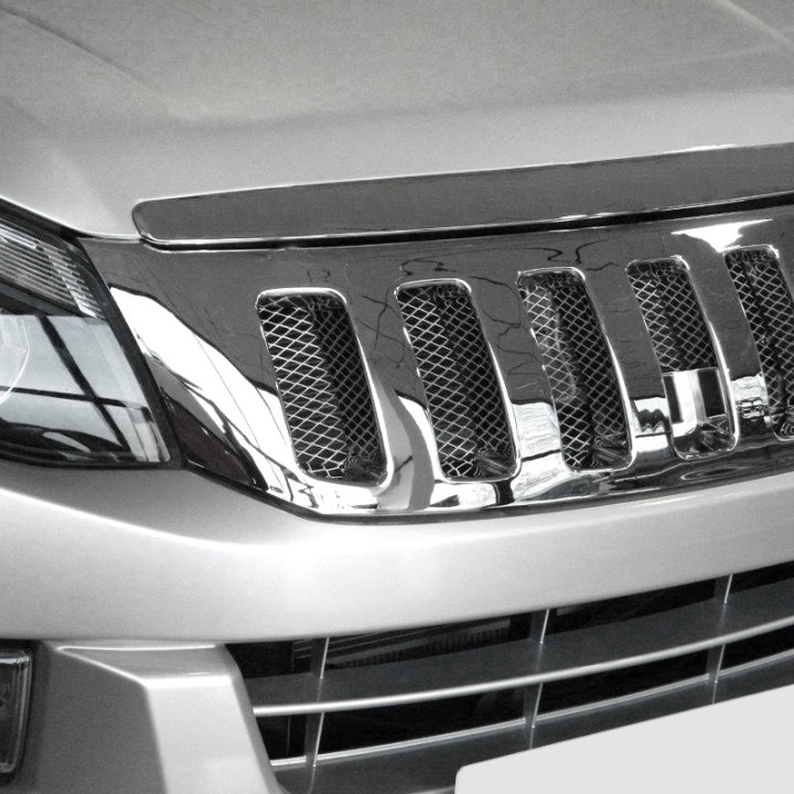 Front Grille, Trux Mesh Insert, Color Chrome, Isuzu D-Max Double Cab 2012 - 2016 - EDK.ro