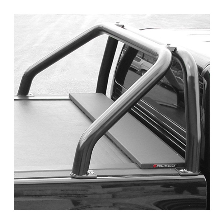 Rollbar Inox, Trux Single Hoop, Culoare Negru, Isuzu D-Max Cabină Dublă 2012 - 2016 - EDK.ro