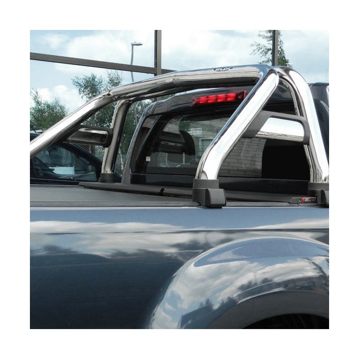 Stainless Steel Rollbar, Trux Single Hoop, Silver Color, Isuzu D-Max Double Cab 2012 - 2016 - EDK.ro
