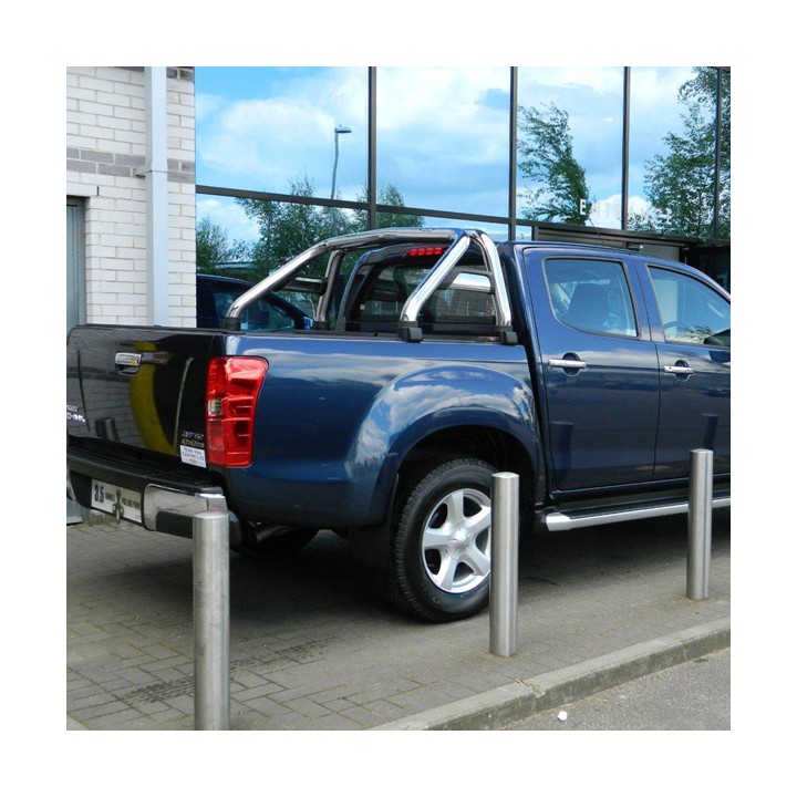 Rollbar Inox, Trux Single Hoop, Culoare Argintiu, Isuzu D-Max Cabină Dublă 2012 - 2016 - EDK.ro