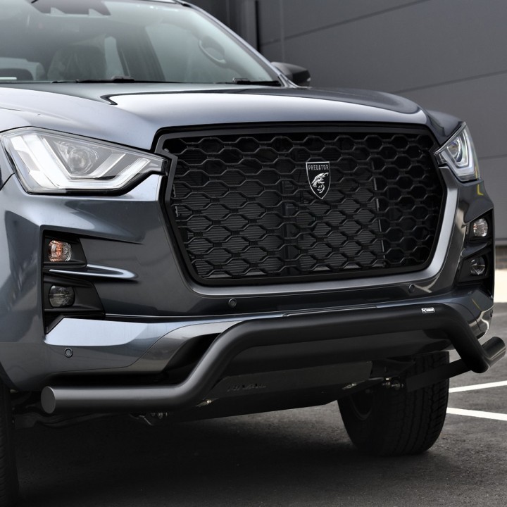 Grilă Față, Predator Plasă, Culoare Negru Mat, Isuzu D-Max Cabină Dublă 2021 - 2024 - EDK.ro