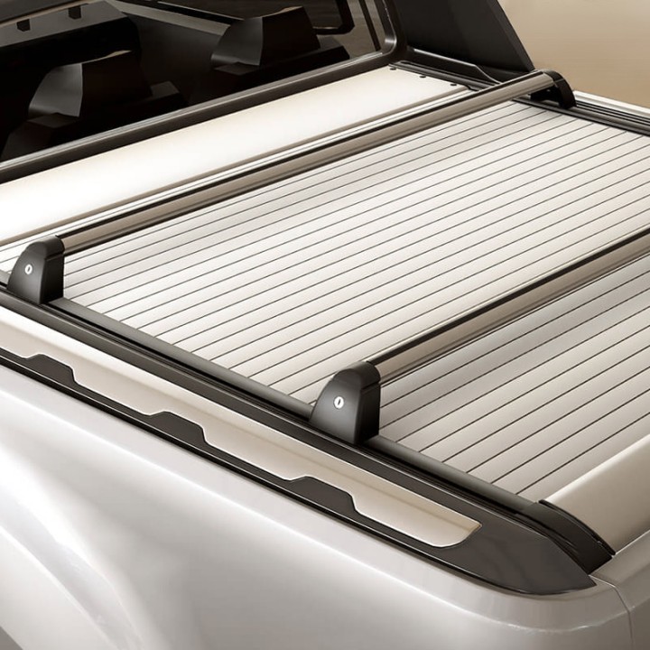 Roof Cross Bars, Mountain Top Roll, Color Silver, Isuzu D-Max Double Cab 2021 - 2024 - EDK.ro