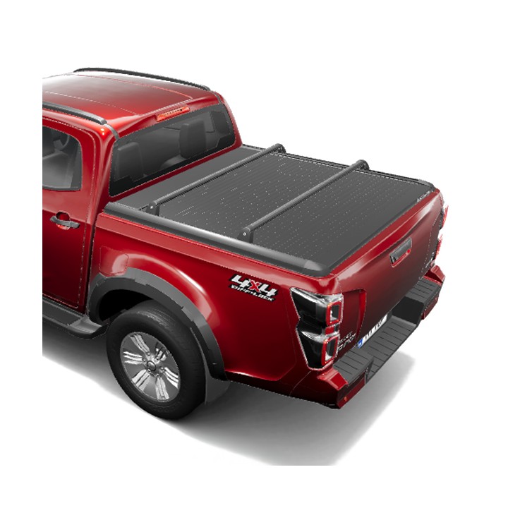 Roof Cross Bars, Mountain Top MT EVO Roll (75 kg Load Limit), Color Black, Isuzu D-Max Double Cab 2021 - 2024 - EDK.ro