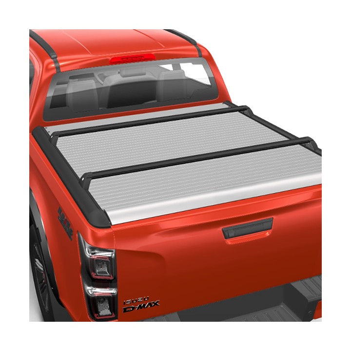 Roof Cross Bars, Mountain Top MT EVO Roll (75 kg Load Limit), Color Black, Isuzu D-Max Double Cab 2021 - 2024 - EDK.ro