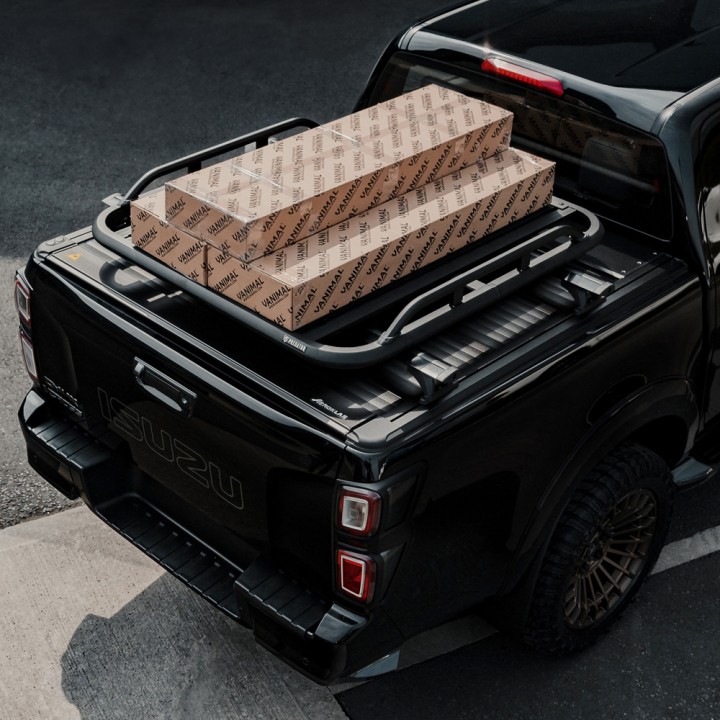 Platform Roof Rack, Predator Roller Shutters with Side Rails), Isuzu D-Max Double Cab 2021 - 2024 - EDK.ro