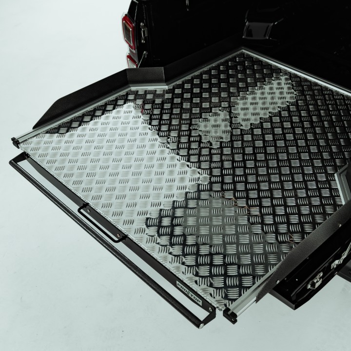 Platformă Glisantă pentru Benă, ProTop Full-Width - Alloy, Isuzu D-Max Cabină Dublă 2021 - 2024 - EDK.ro