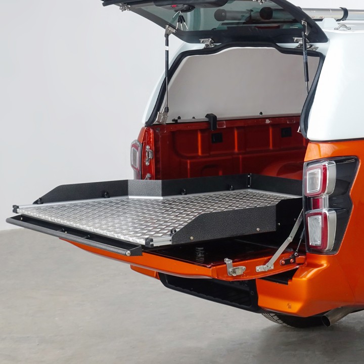 Sliding Bed Tray, ProTop Full-Width - Alloy, Isuzu D-Max Double Cab 2021 - 2024 - EDK.ro