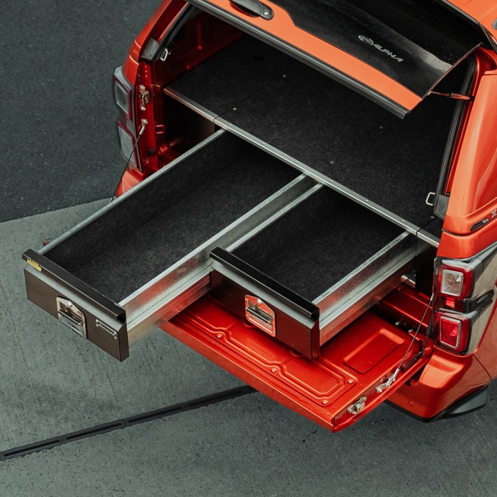 Drawer System, Aeroklas Non Drill, Isuzu D-Max Double Cab 2025 - Present - EDK.ro