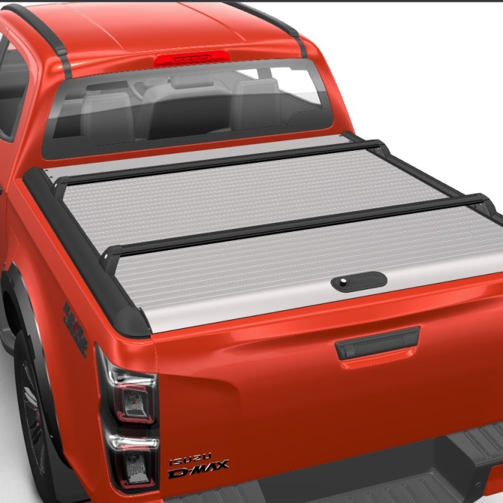 Roof Cross Bars, Mountain Top Roll, Color Black, Isuzu D-Max Double Cab 2025 - Present - EDK.ro