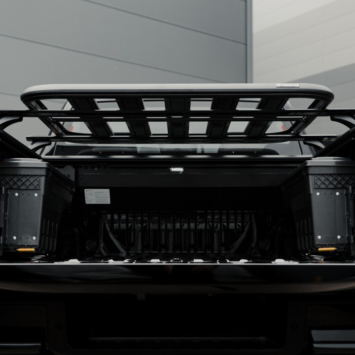 Platform Roof Rack, Predator Roller Shutters with Side Rails), Isuzu D-Max Double Cab 2025 - Present - EDK.ro