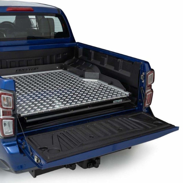Sliding Bed Tray, ProTop Wide Chequer Plate Heavy Duty, Isuzu D-Max Double Cab 2025 - Present - EDK.ro