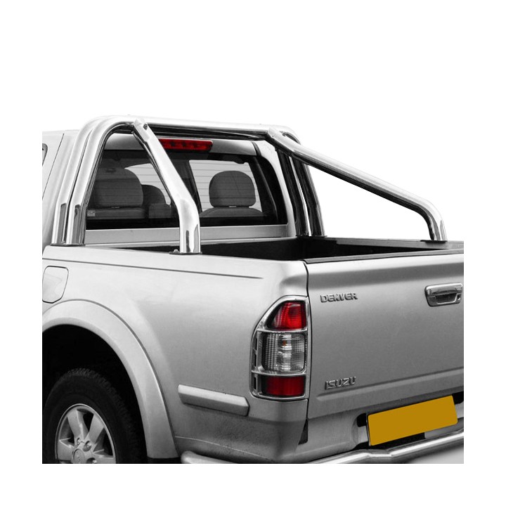 Rollbar Inox, Trux Double Hoop, Culoare Argintiu, Isuzu Rodeo Cabină Single 2007 - 2012 - EDK.ro