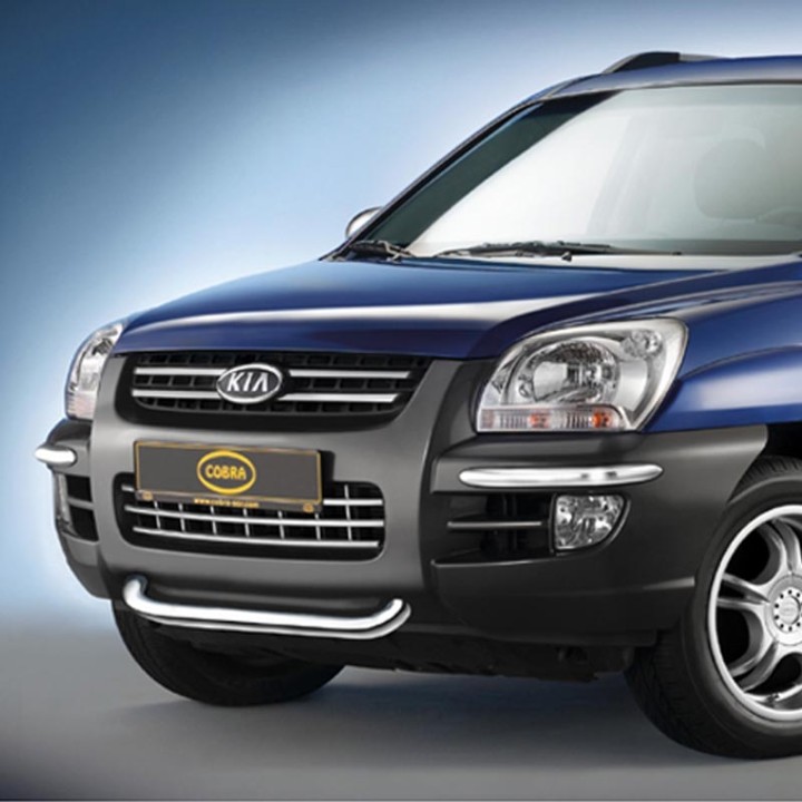 Grilă Față, Cobra Trim, Culoare Crom, Kia Sportage 2005 - 2008 - EDK.ro