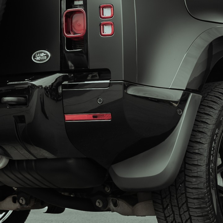 Bumper Caps in - Set of 4, Predator, Color Gloss Black, Land Rover Defender 2020 - Present - EDK.ro