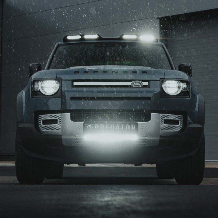 Kit de Integrare Proiectoare LED Omologate Pentru Numărul de Înmatriculare, Predator, Land Rover Defender - EDK.ro