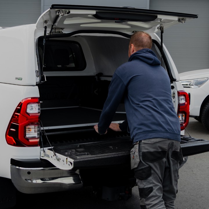 Sliding Bed Tray, ProTop Full-Width - Rhino Deck, Maxus T90 Double Cab 2022 - Present - EDK.ro