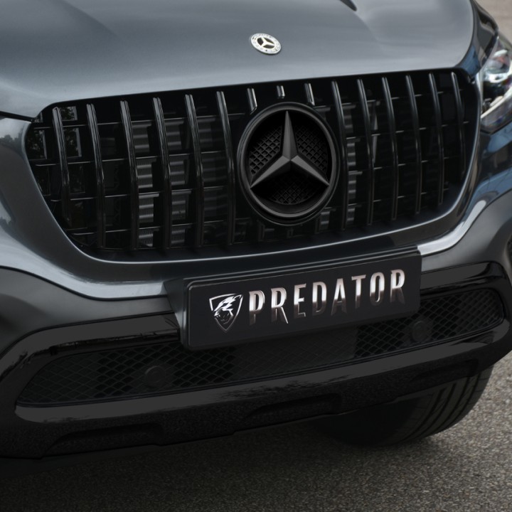 Front Grille, Trux Panamerica Style, Color Gloss Black, Mercedes-Benz X-Class Double Cab 2017 - 2020 - EDK.ro