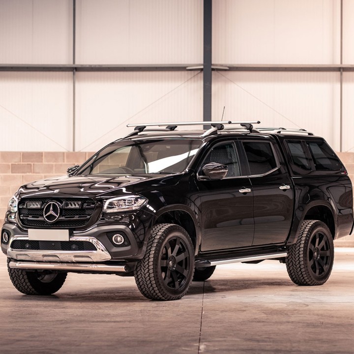 Roof Cross Bars, Trux Roof Rails, Color Silver, Mercedes-Benz X-Class Double Cab 2017 - 2020 - EDK.ro