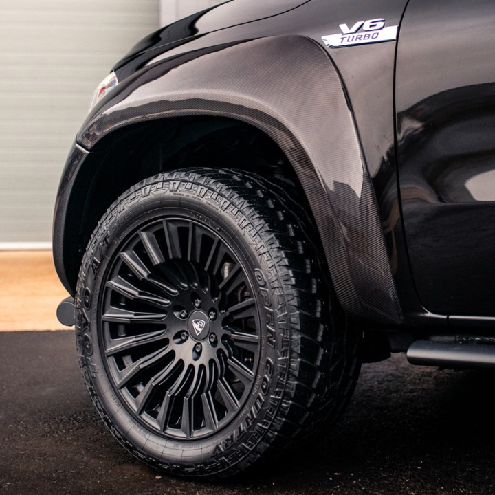 Fender Flares, Predator Monster in Fibre, Color Carbon, Mercedes-Benz X-Class Double Cab 2017 - 2020 - EDK.ro