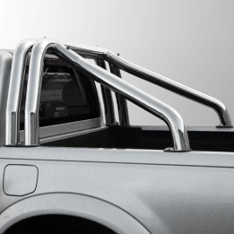 Rollbar Inox, Trux Double Hoop, Culoare Argintiu, Mitsubishi L200 Cabină Dublă 1997 - 2007 - EDK.ro