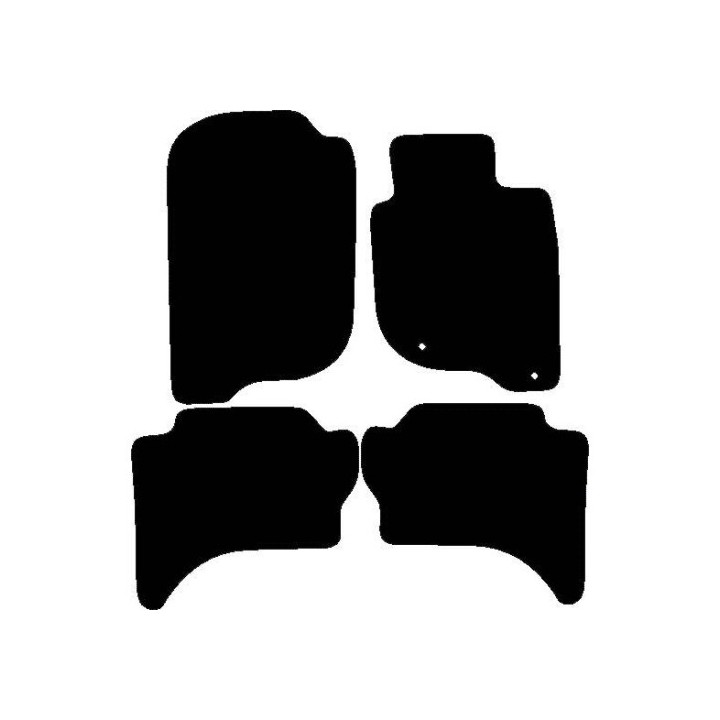 Floor Mats, Trux Tailored Front Rubber (3 mm Diamond – 4 Piece) - High Spec Models, Mitsubishi L200 Double Cab 2015 - Present - 