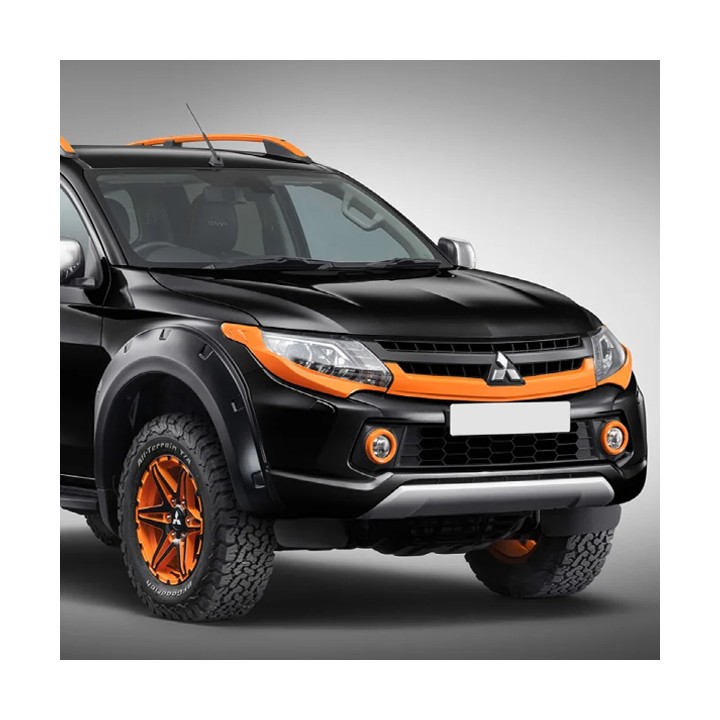 Headlight Covers, Trux SVP Style, Color Orange, Mitsubishi L200 Double Cab 2015 - 2019 - EDK.ro
