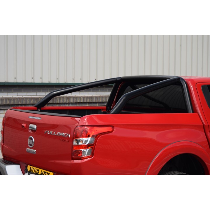 Stainless Steel Rollbar, Trux Single Hoop, Black Color, Mitsubishi L200 Double Cab 2015 - 2019 - EDK.ro