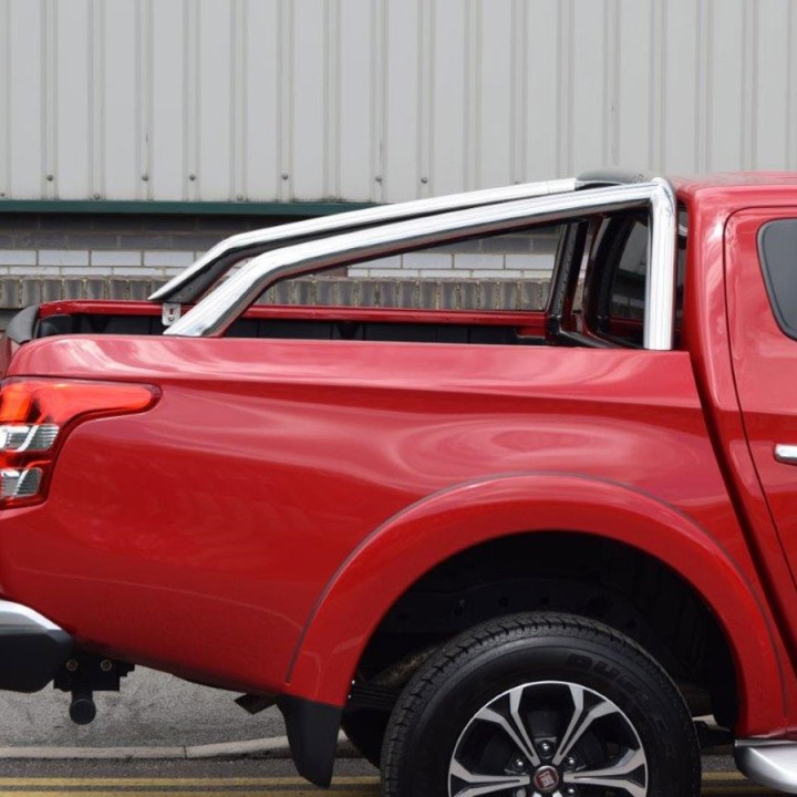 Rollbar Inox, Trux Single Hoop, Culoare Argintiu, Mitsubishi L200 Cabină Dublă 2015 - 2019 - EDK.ro