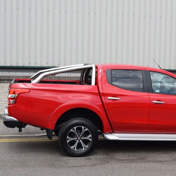 Stainless Steel Rollbar, Trux Single Hoop, Silver Color, Mitsubishi L200 Double Cab 2015 - 2019 - EDK.ro