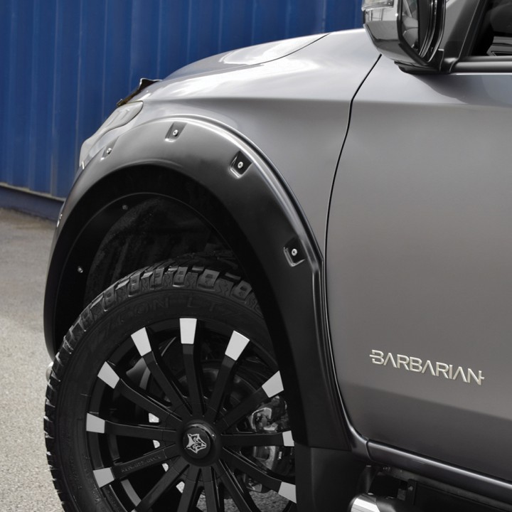 Fender Flares, Trux Small Rivets, Color Matt Black, Mitsubishi L200 Double Cab 2015 - 2019 - EDK.ro