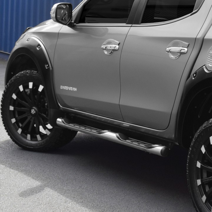Fender Flares, Trux Small Rivets, Color Matt Black, Mitsubishi L200 Double Cab 2015 - 2019 - EDK.ro