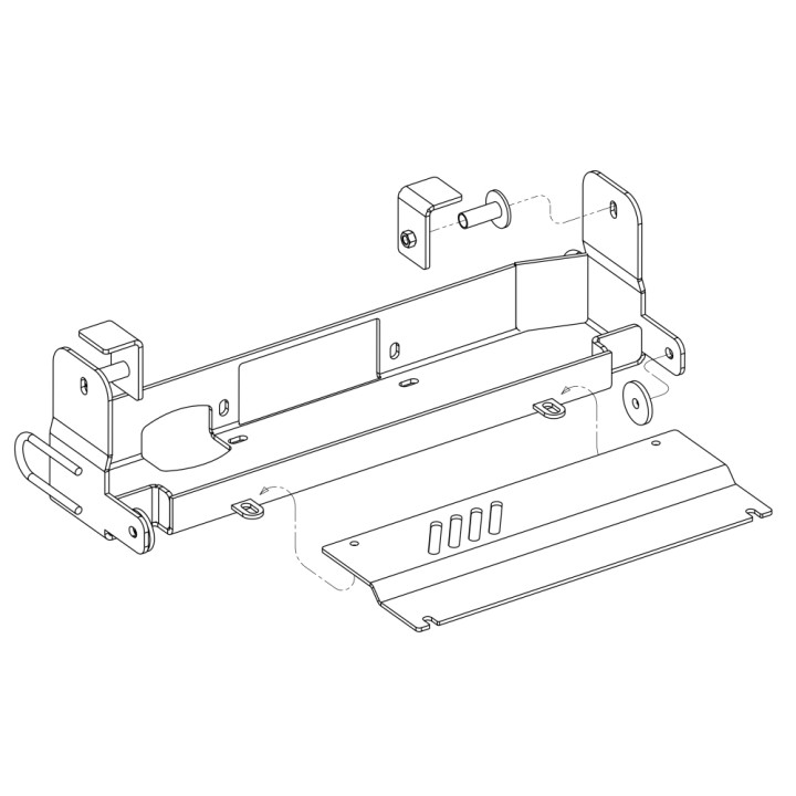 Winch Mounting Plate, Trux Front Bumper, Mitsubishi L200 Double Cab 2015 - 2019 - EDK.ro